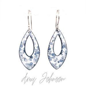 Forget Me Not Enamel Earrings