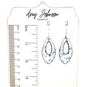 Forget Me Not Enamel Earrings