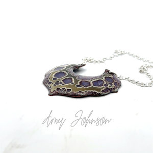 Royal Purple Enamel Necklace