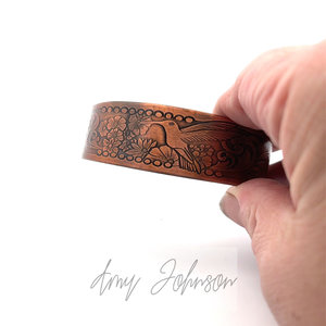 Wings of Joy Hummingbird Cuff Bracelet
