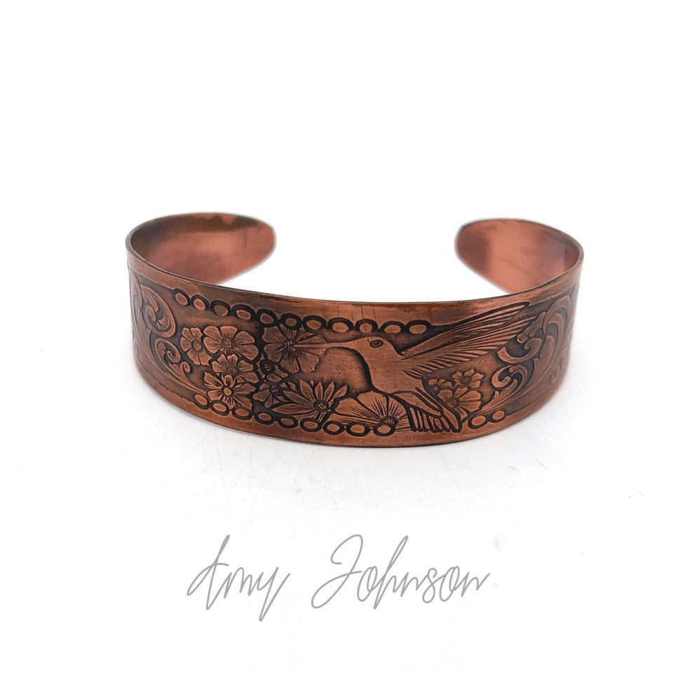 Wings of Joy Hummingbird Cuff Bracelet